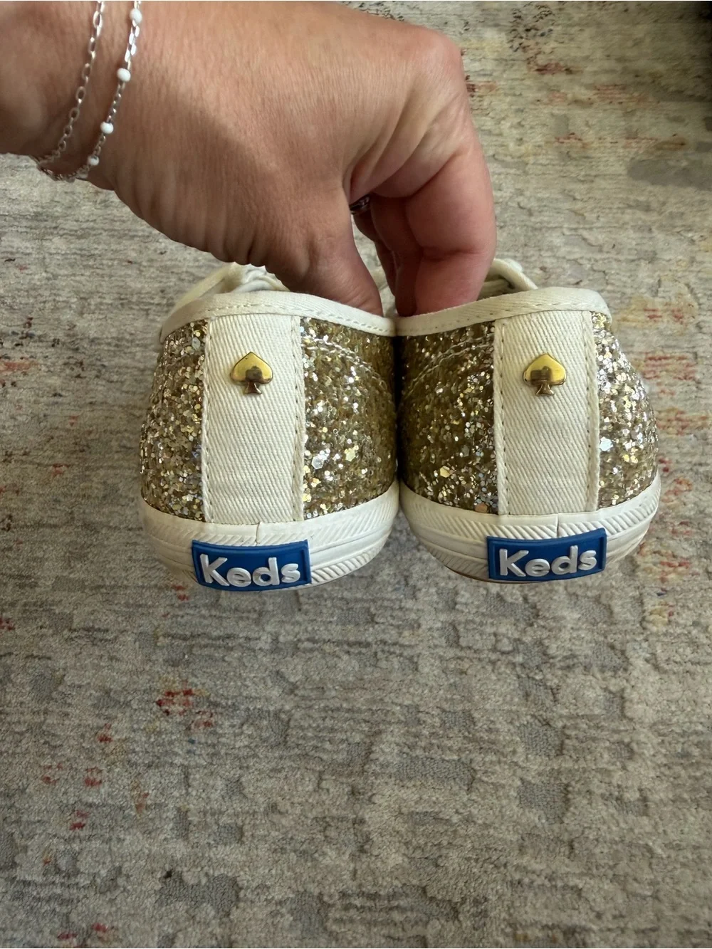 kate spade x Keds Women’s Gold Glitter Sneakers